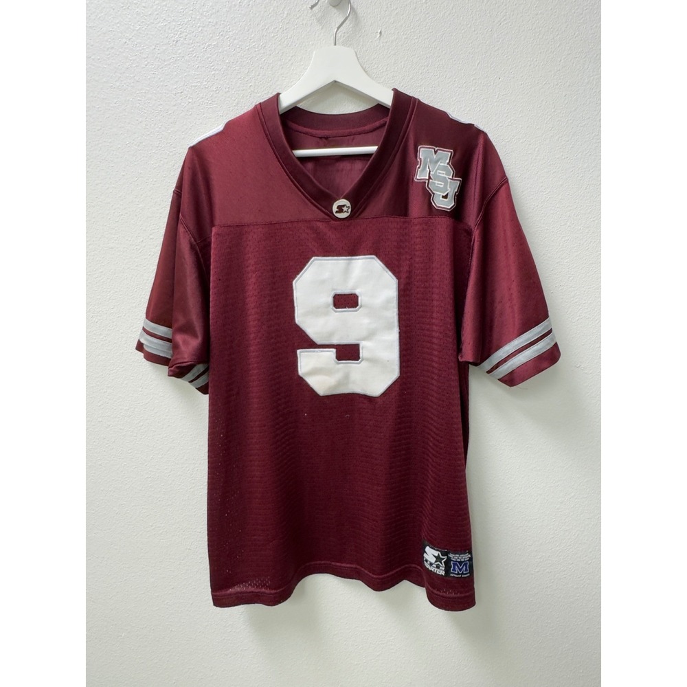 Vintage Starter Mississippi State Football Jersey Mens Medium Maroon 9